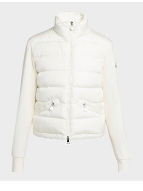Moncler Off-White Quilted Puffer Jacket / Cardigan